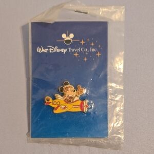 Disney Mickey Mouse Yellow Airplane Pin